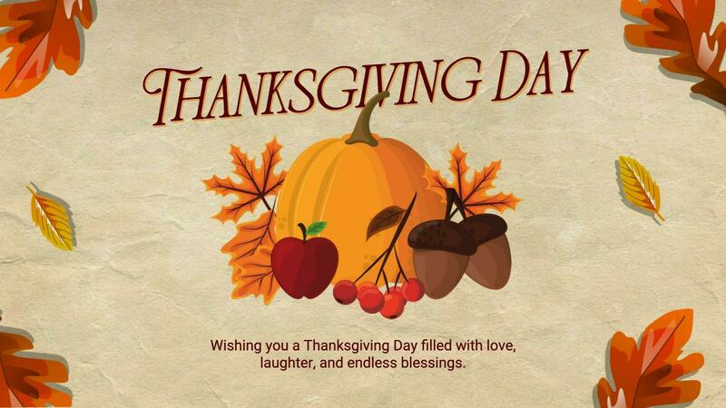 Orange Thanksgiving Day Twitter Post