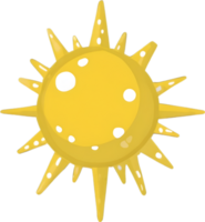 ai generiert Sonne geformt Weihnachten Dekoration Clip Art png