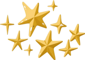 ai generiert ein golden Star mit ein Starburst bewirken png