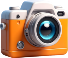 AI generated a cartoon camera on transparent background png
