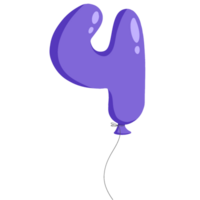 nombre ballon conception pour fête Nouveau année fête Festival png