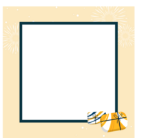 card frame photo gift box decorate for festival new year christmas birthday illustration design png