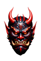 ai generiert oni Maske, japanisch Maske, Teufel Maske png transparent Hintergrund