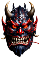 AI generated Oni mask, Japanese mask, Devil mask PNG transparent background