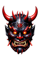 ai généré oni masque, Japonais masque, diable masque png transparent Contexte