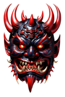 AI generated Oni mask, Japanese mask, Devil mask PNG transparent background