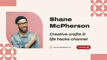 Pink Simple Creative Manager Channel Youtube Banner template