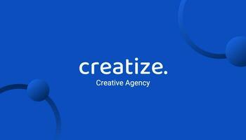 Blue Gradient Creative Agency Business Card template