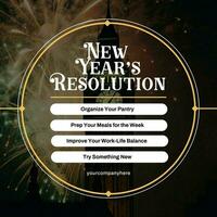 New Year Resolutions LinkedIn Post template