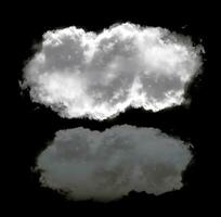 Cloud shape with a reflection illustration photo