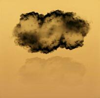 Cloud shape with a reflection illustration, cloud of smoke photo