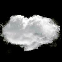 Single white cloud illustration photo