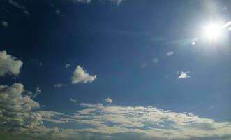 Open sky with clouds aerial view photo