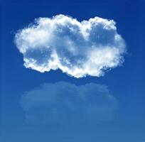 Cloud shape with a reflection illustration photo