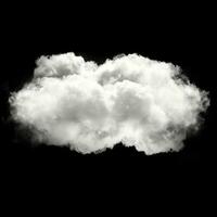 Single white cloud illustration photo