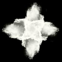 Cross made of cloud photo