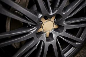 Car wheel background close view photo