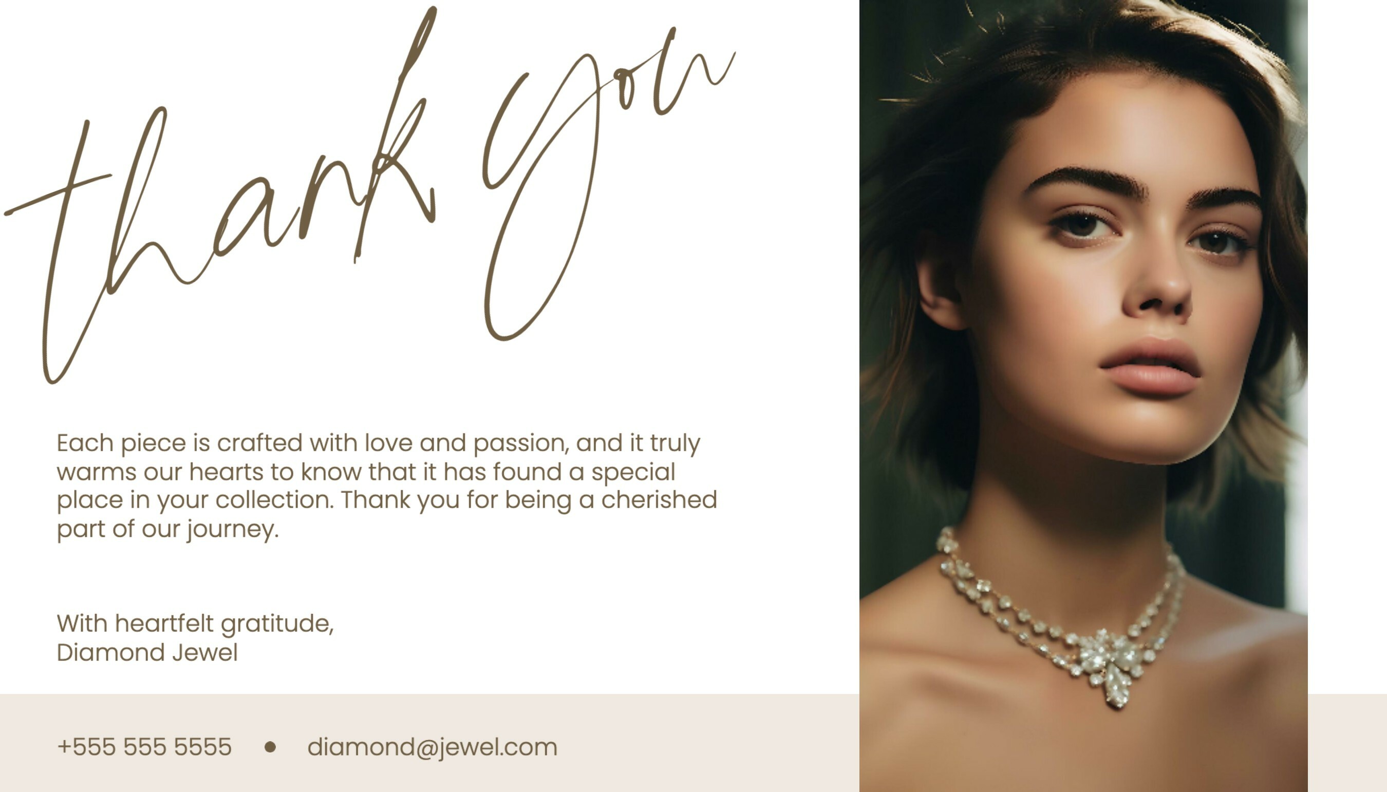 Jewelry Thank You Business Card