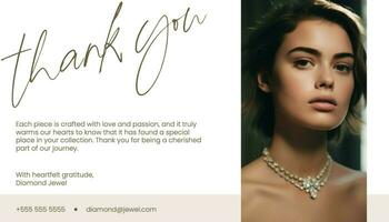 Jewelry Thank You Business Card template