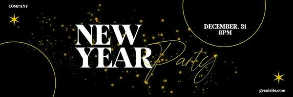 New Year Party Twitter Header template