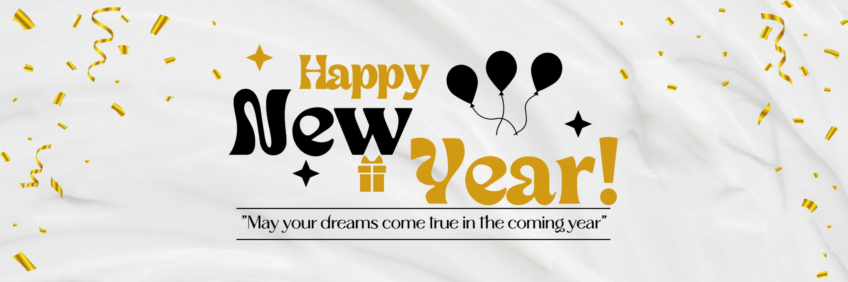 Happy New Year Greeting Twitter Header