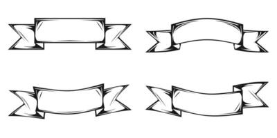 conjunto de cintas en un blanco antecedentes vector