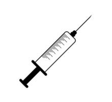 Syringe icon vector illustration. Doctors often use syringes to prevent and treat malignant diseases.