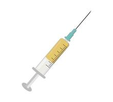 Syringe icon vector illustration. Doctors often use syringes to prevent and treat malignant diseases.