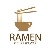 Ramen illustration logo vector