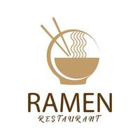 Ramen illustration logo vector