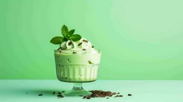 AI generated Mint Chip Cheesecake Mousse photo