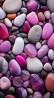 ai generado pequeño vistoso rocas en playa foto