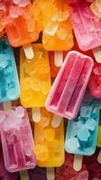 AI generated Colorful Ice pops photo