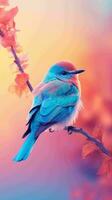 AI generated Pastel Beautiful and Lovely Bird photo