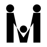A logo that conveys help and cooperation. vector
