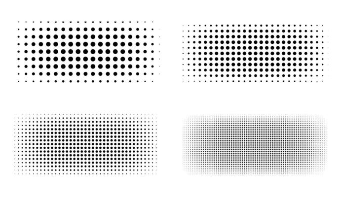 Halftone Set Placed on a white background Can expand, vector.