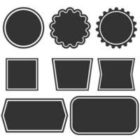 Set of black product labels , Vector illustration.