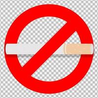 No smoking sign, isolated on the background. vector