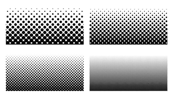 Halftone Set Placed on a white background Can expand, vector.