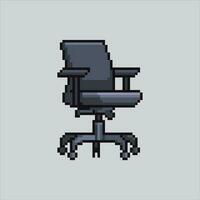 píxel Arte ilustración trabajo silla. pixelado trabajo silla. trabajo oficina silla pixelado para el píxel Arte juego y icono para sitio web y vídeo juego. antiguo colegio retro vector