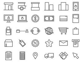 shopping icon set.  vector graphic elements