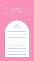 pink minimalist to do list instagram story template