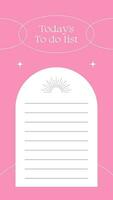 pink minimalist to do list instagram story template