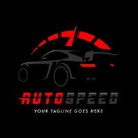 Car sport with speed logo design vector