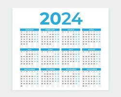 2024 Calendar, Calendar 2024, 2024, calendar design, wall calendar, wall calendar 2024, desk calendar, english calendar, holiday vector