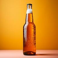 AI generated Bottle of fresh light beer - AI generated image photo