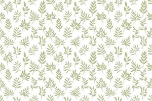 Oliva branch seamless pattern, green leaves, modern pattern. vector