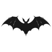 vampiro vector aislado en un blanco fondo, un silueta de murciélago volador