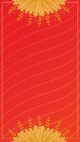 Red with gold Christmas story frame template. vector