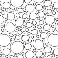 Childlike bubbles seamless pattern. Texture made in hand drawn pencil style. vector